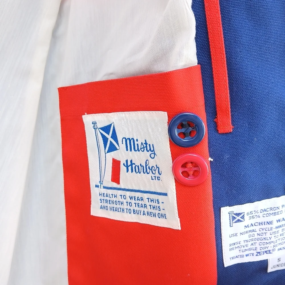 Vintage Misty Harbor Colorblock Coat Trench - Picture 5 of 7